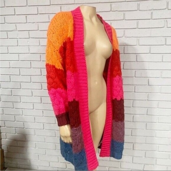 Farm Rio Women’s Striped Multi Cardigan - Size Medium - Picture 5 of 5